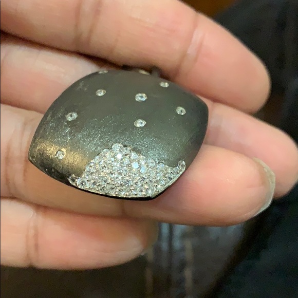 925 Sterling Silver Pendant CZ Iced our - Picture 3 of 5